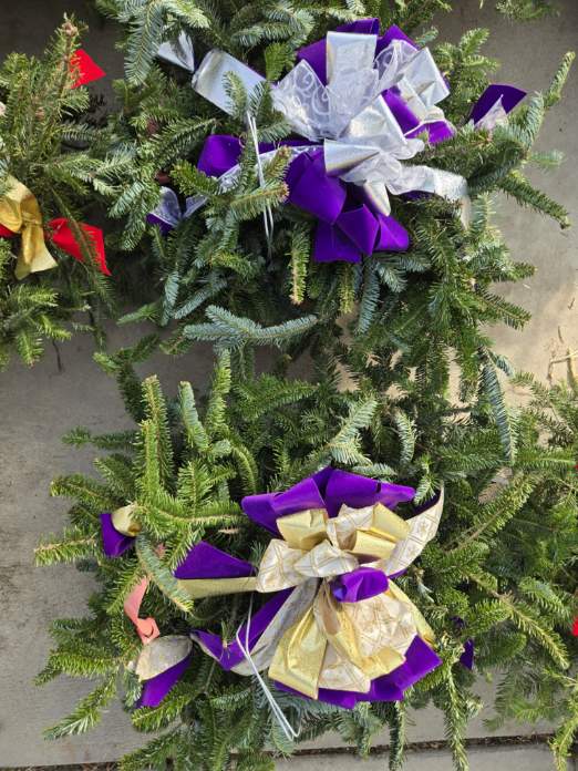 Small Grave Blanket - Bow & Pinecone